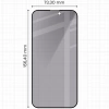 Prywatyzujące szkło hartowane Bizon Glass Edge Shadow Duo do iPhone 15 Pro Max, przyciemniane z czarną ramką, 2 sztuki