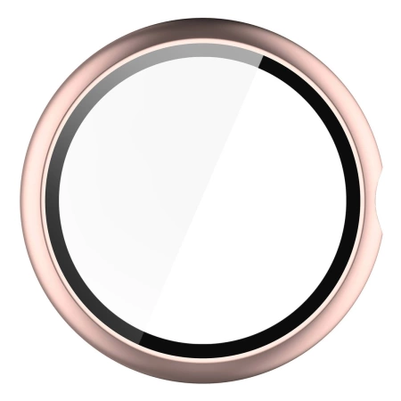 Etui ze szkłem do zegarka Bizon Case+Glass Watch do Google Pixel Watch 4 41 mm, różowozłote