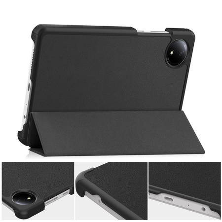 Etui z klapką Bizon Case Tab Croc do Xiaomi Redmi Pad SE 8.7, czarne