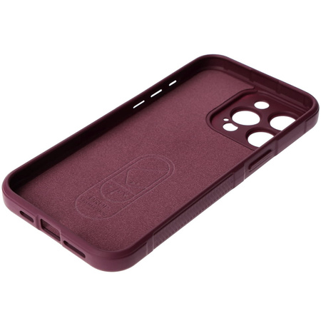 Pancerne etui Bizon Case Tur do iPhone 15 Pro Max, burgundowe