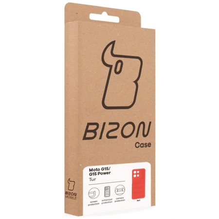 Pancerne etui Bizon Case Tur do Motorola Moto G15 / G15 Power, czerwone