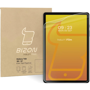 Folia imitująca papier Bizon Film Tab Papirus Duo do Galaxy Tab S8/S7, 2 sztuki