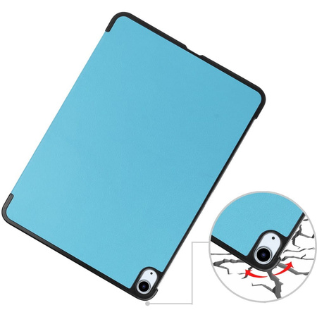 Etui Bizon Case Tab Croc do Apple iPad Air 6 / Air 5 / Air 4, błękitne