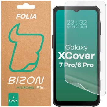 Folia hydrożelowa na ekran Bizon Glass Hydrogel Front Duo do Galaxy XCover 7 Pro / 6 Pro, 2 sztuki