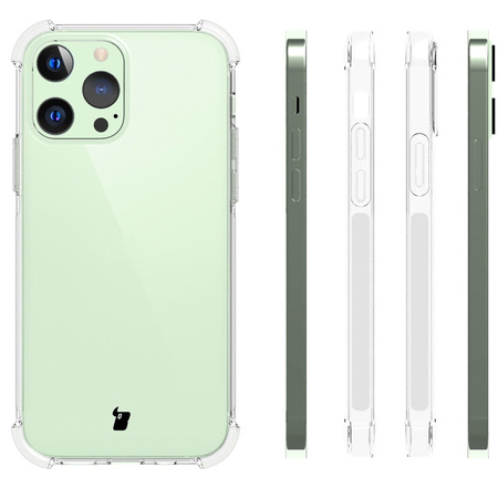 Etui + 2x szkło + obiektyw Bizon Case Clear Pack do iPhone 13 Pro, przezroczyste