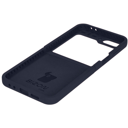 Silikonowe etui Bizon Soft Case do Galaxy Z Flip7 FE / Z Flip6, ciemnoniebieskie