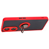Etui z uchwytem na palec Bizon Case Hybrid Ring do Oppo A98 5G, przydymione z czerwoną ramką