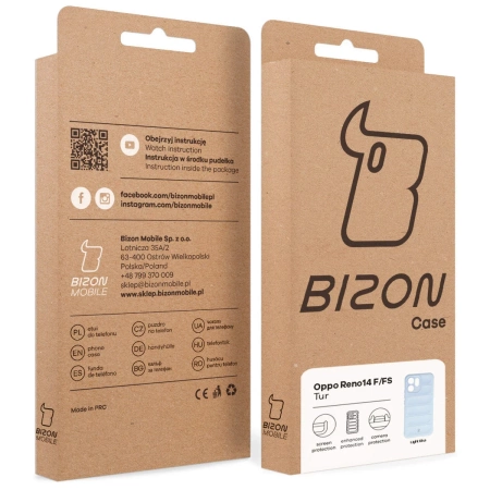 Pancerne etui Bizon Case Tur do Oppo Reno 14 F / 14 FS, jasnoniebieskie
