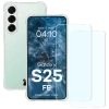 Elastyczne etui + 2x szkło hartowane Bizon Case Clear Pack do Galaxy S25 FE
