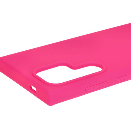 Silikonowe etui Bizon Soft Case do Galaxy S24 Ultra, neonowo-różowe