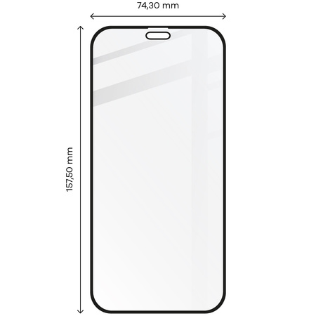 Szkło hartowane Bizon Glass Edge do iPhone 12 Pro Max, czarne