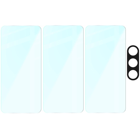 3x Szkło + szybka na aparat Bizon Clear 2 Pack do Galaxy S25 Plus