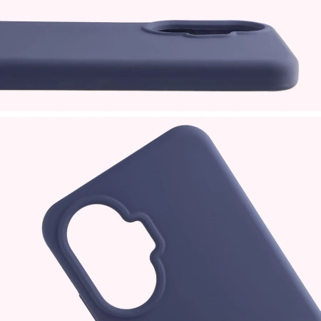 Silikonowe etui Bizon Soft Case do Xiaomi POCO F7, ciemnoniebieskie