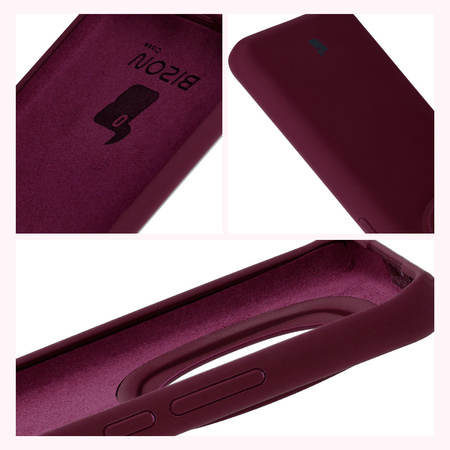 Silikonowe etui Bizon Soft Case do Honor Magic6 Pro, ciemnofioletowe