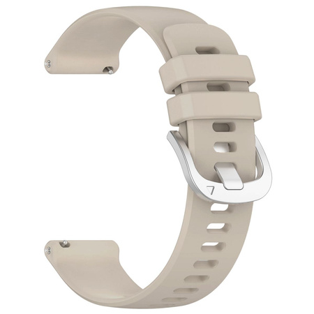 Pasek silikonowy do smartwatcha, Bizon Strap Watch Silicone Pro T, Quick Release 18 mm, jasnoszary
