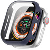 Etui ze szkłem do zegarka Bizon Case+Glass Watch do Apple Watch 11 / 10 42mm, ciemnoniebieskie