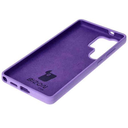 Silikonowe etui Bizon Soft Case do Galaxy S25 Ultra, fioletowe