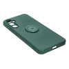 Etui Bizon Case Silicone Ring Sq do Galaxy A34 5G, ciemnozielone