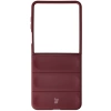 Pancerne etui Bizon Case Tur do Galaxy Z Flip7, burgundowe