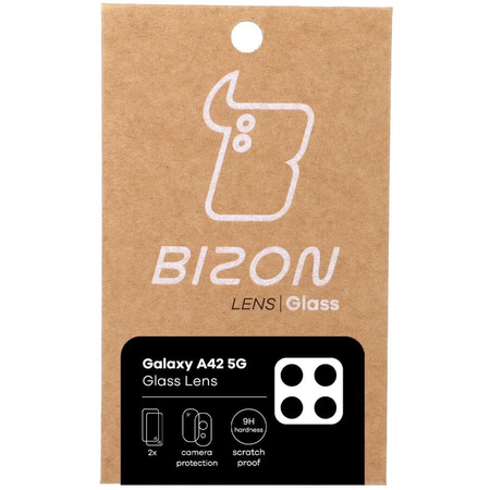 Szkło na aparat Bizon Glass Silk Lens dla Galaxy A42 5G, 2 sztuki