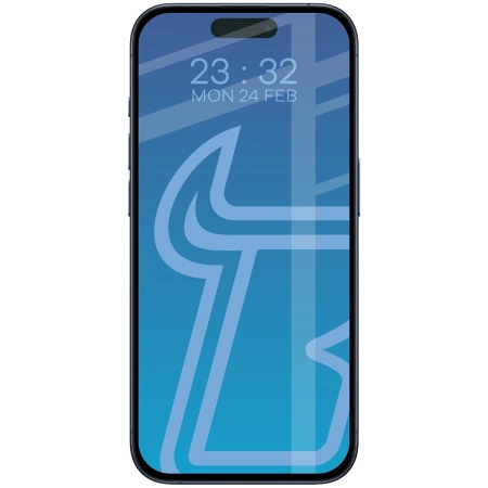 Szkło hartowane Bizon Glass Edge Duo do iPhone 15 Pro, czarna ramka, 2 sztuki