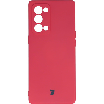 Etui Bizon Case Silicone do Oppo Reno 6 Pro, ciemny róż