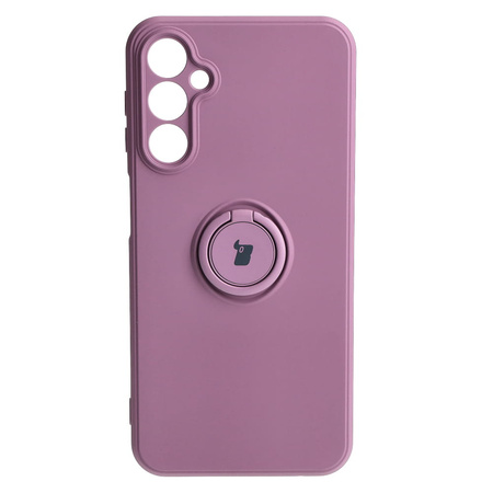 Etui Bizon Case Silicone Ring Sq do Galaxy A24, ciemnofioletowe