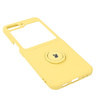 Etui Bizon Case Silicone Ring Sq do Galaxy Z Flip5, żółte