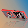 Etui z uchwytem na palec Bizon Case Hybrid Ring do Galaxy Z Flip7 FE / Z Flip6, przydymione z czerwoną ramką