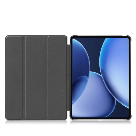 Etui z klapką Bizon Case Tab Croc do OnePlus Pad 3 / 2 Pro / OPPO Pad 4 / 4 Pro, ciemnozielone