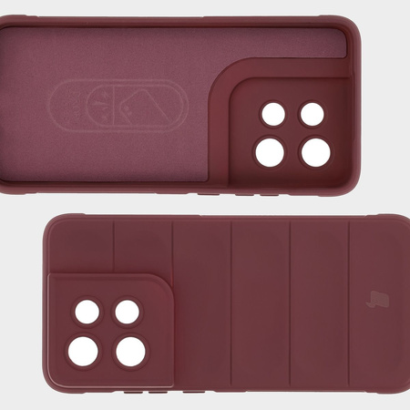 Pancerne etui Bizon Case Tur do Motorola Edge 50 Neo/60 Neo, burgundowe