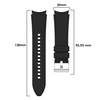 Pasek Bizon Strap Watch Silicone Pro do Galaxy Watch 20 mm, czarny