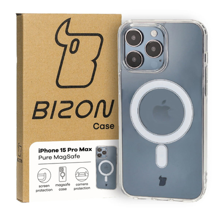 Etui Bizon Case Pure Magnetic do Apple iPhone 15 Pro Max, przezroczyste