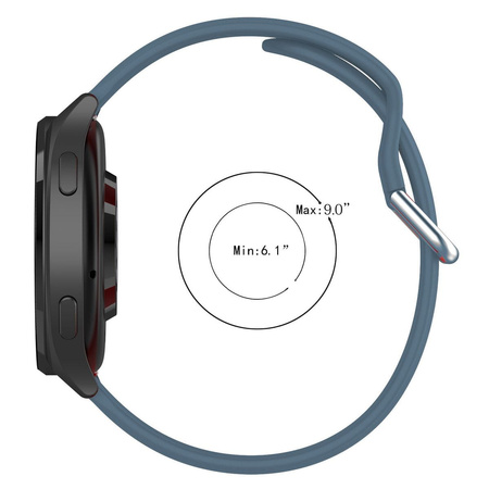 Pasek silikonowy do smartwatcha, Bizon Strap Watch Silicone Pro N, Quick Release 22 mm, ciemnoniebieski
