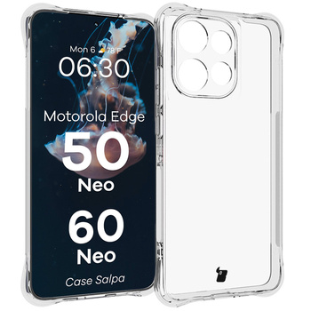 Elastyczne etui Bizon Case Salpa do Motorola Edge 50 Neo / 60 Neo, przezroczyste
