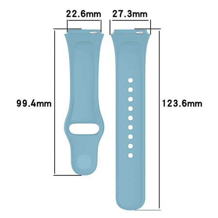 Pasek Bizon Strap Watch Dots do Xiaomi Redmi Watch 3 Active, błękitny