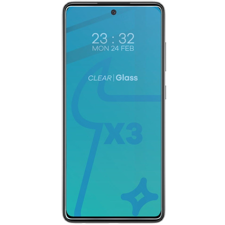 3x Szkło hartowane + szybka na aparat Bizon Glass Clear Pack do Galaxy A52s 5G, A52 4G/5G