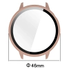 Etui ze szkłem do zegarka Bizon Case+Glass Watch do OnePlus Watch 3 43 mm, różowe
