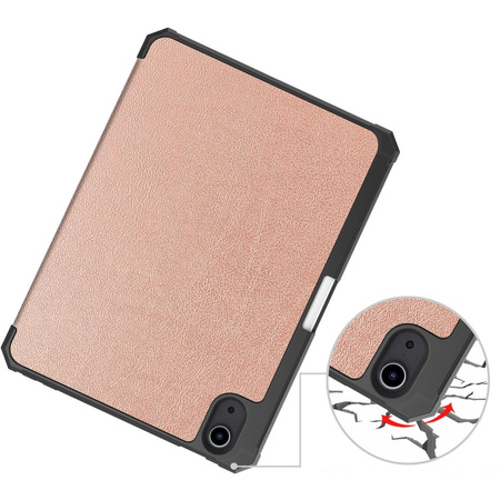 Etui Bizon Case Tab Lizard do Apple iPad Mini (A17 Pro) 2024 / iPad Mini 6 2021, różowozłote