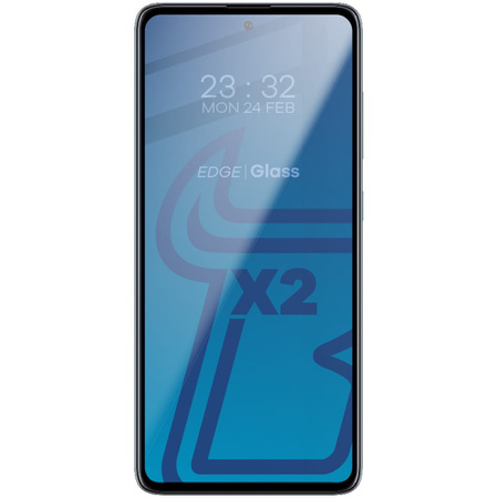 Szkło hartowane Bizon Glass Edge - 2 sztuki + ochrona na obiektyw, Galaxy A51, czarne