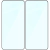 Szkło hartowane Bizon Glass Edge Duo do Galaxy S25 / S24, czarna ramka, 2 sztuki
