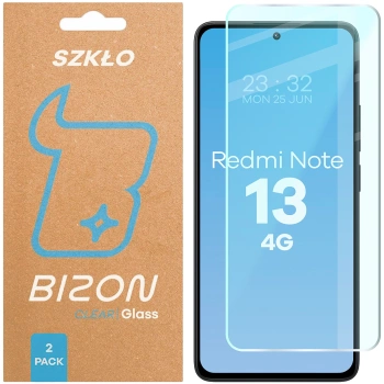 Szkło hartowane Bizon Glass Clear Duo do Xiaomi Redmi Note 13 4G, 2 sztuki