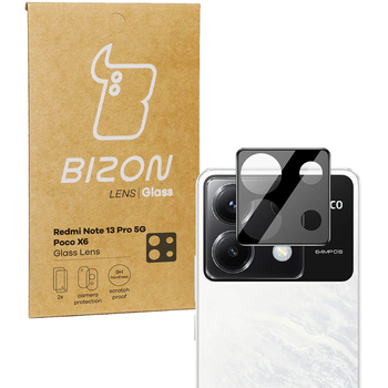 Szkło na aparat Bizon Glass Lens do Xiaomi Poco X6 / Redmi Note 13 Pro 5G, 2 sztuki