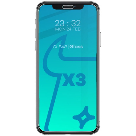 3x Szkło hartowane + szybka na aparat Bizon Glass Clear Pack do iPhone Xs Max