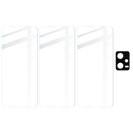 3x Szkło hartowane + szybka na aparat Bizon Glass Clear 2 Pack do Poco X5
