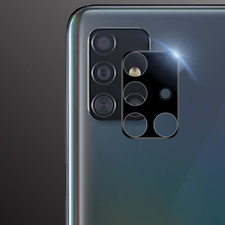 Szkło na aparat Bizon Glass Silk Lens dla Galaxy A71, 2 sztuki