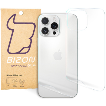 Folia hydrożelowa na tył Bizon Glass Hydrogel Back Duo do iPhone 16 Pro Max, 2 sztuki