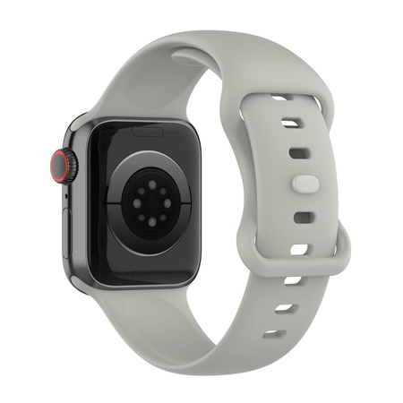 Pasek Bizon Strap Watch Silicone S do Apple Watch 44/45/46/49 mm, jasnoszary