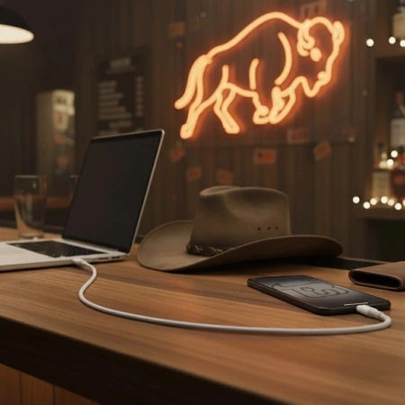 Kabel z oplotem Bizon Cable C354, USB-C do USB-C, 60 W, 1 m