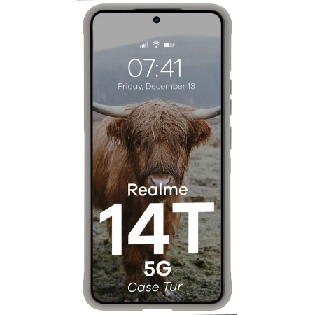 Pancerne etui Bizon Case Tur do Realme 14T 5G, jasnoszare